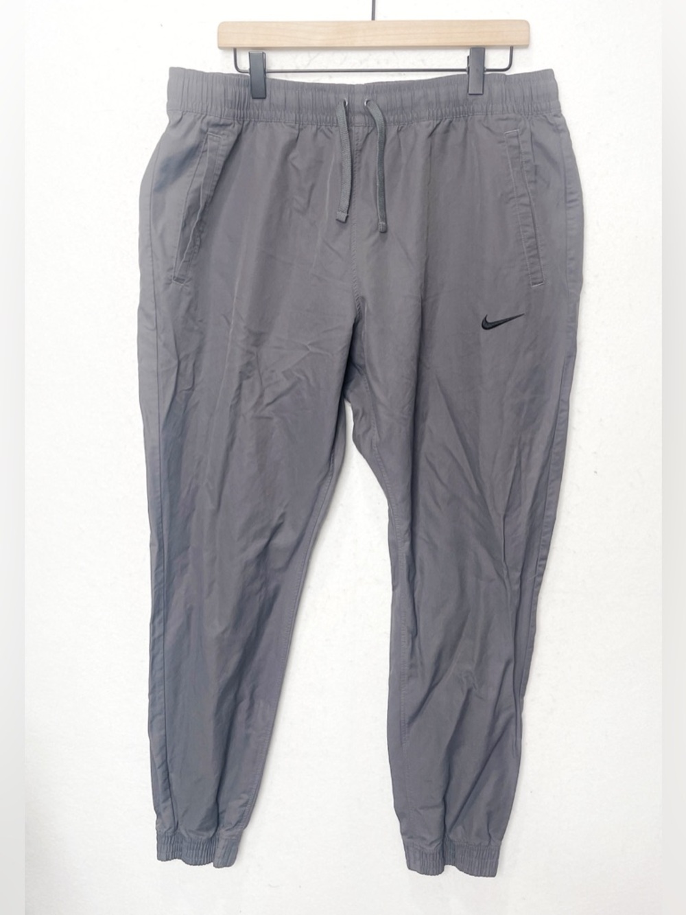 Nike Men's Slim Fit Woven Players Jogger Pants Drawstring Athletic Dark Gray XXL